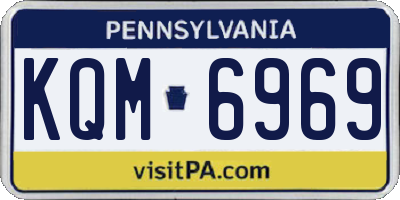 PA license plate KQM6969