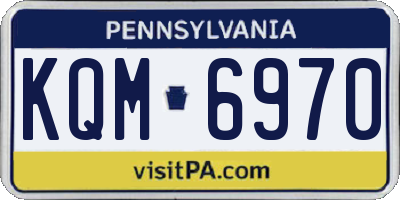 PA license plate KQM6970