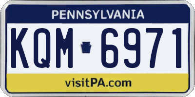 PA license plate KQM6971