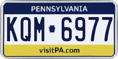 PA license plate KQM6977