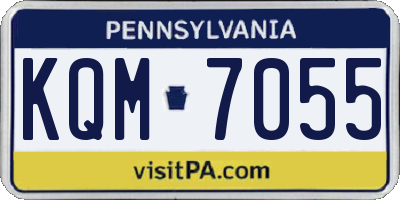 PA license plate KQM7055