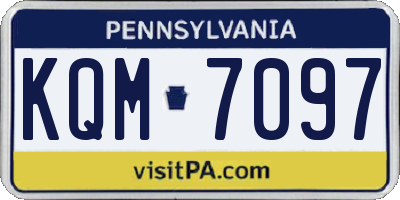 PA license plate KQM7097