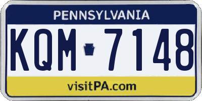 PA license plate KQM7148