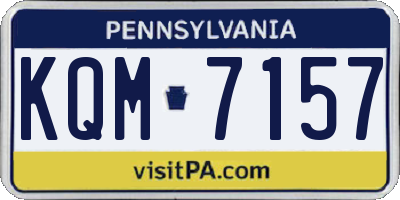PA license plate KQM7157
