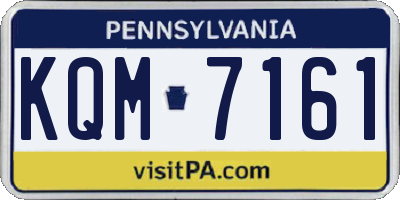 PA license plate KQM7161