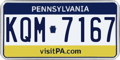 PA license plate KQM7167