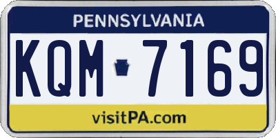 PA license plate KQM7169