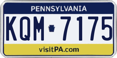 PA license plate KQM7175
