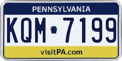 PA license plate KQM7199