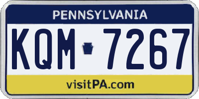 PA license plate KQM7267