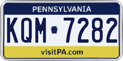 PA license plate KQM7282