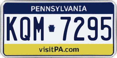 PA license plate KQM7295