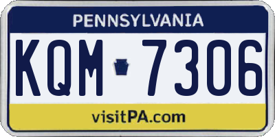 PA license plate KQM7306