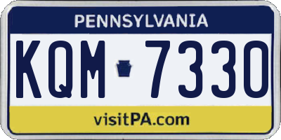 PA license plate KQM7330