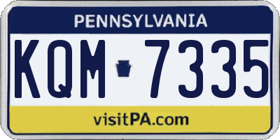 PA license plate KQM7335
