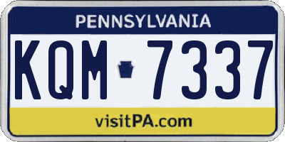 PA license plate KQM7337