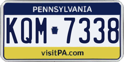 PA license plate KQM7338