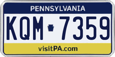PA license plate KQM7359
