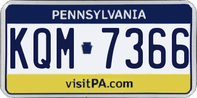 PA license plate KQM7366