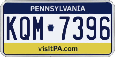 PA license plate KQM7396