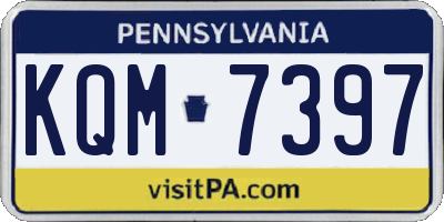 PA license plate KQM7397