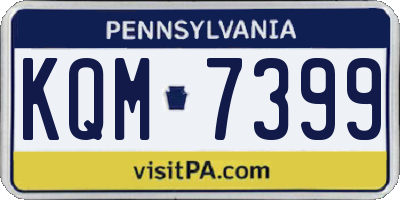 PA license plate KQM7399