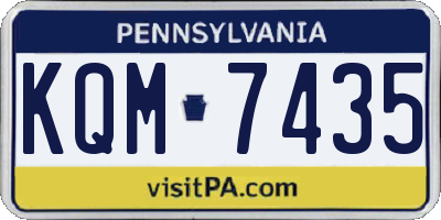 PA license plate KQM7435
