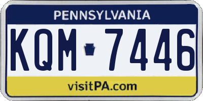 PA license plate KQM7446