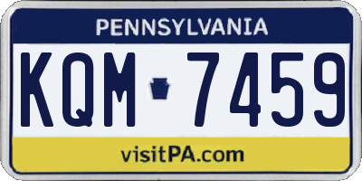 PA license plate KQM7459