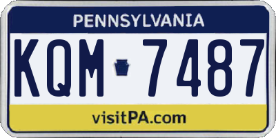 PA license plate KQM7487