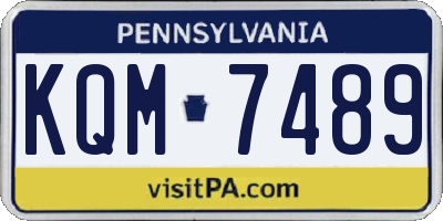 PA license plate KQM7489