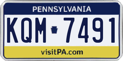 PA license plate KQM7491