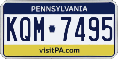 PA license plate KQM7495
