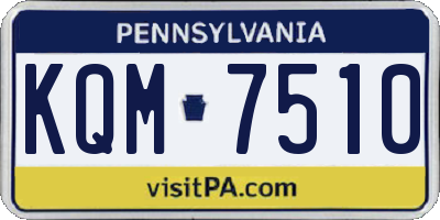 PA license plate KQM7510