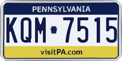 PA license plate KQM7515
