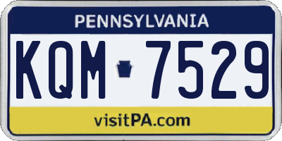 PA license plate KQM7529