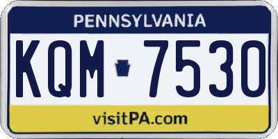 PA license plate KQM7530