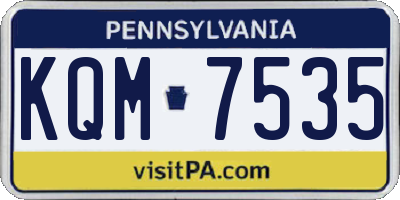 PA license plate KQM7535