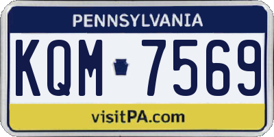 PA license plate KQM7569