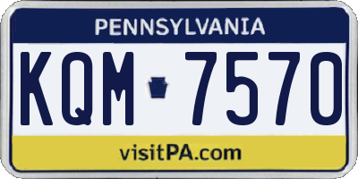 PA license plate KQM7570