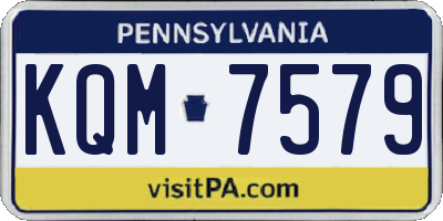 PA license plate KQM7579