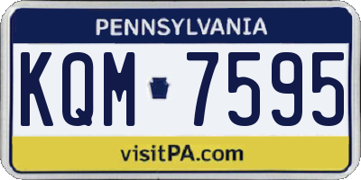 PA license plate KQM7595