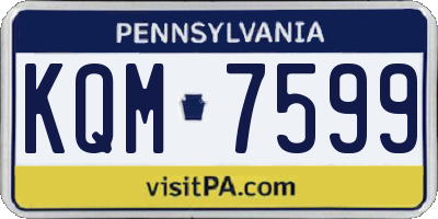 PA license plate KQM7599