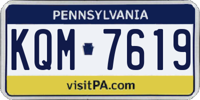 PA license plate KQM7619
