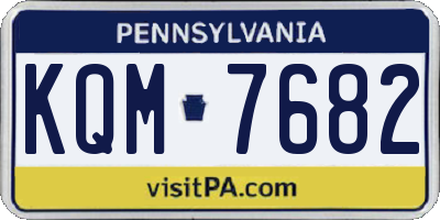 PA license plate KQM7682