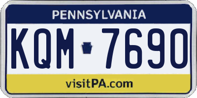 PA license plate KQM7690