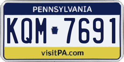 PA license plate KQM7691