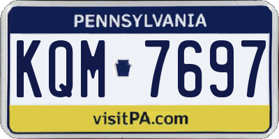 PA license plate KQM7697