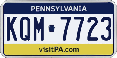 PA license plate KQM7723