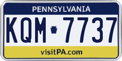 PA license plate KQM7737
